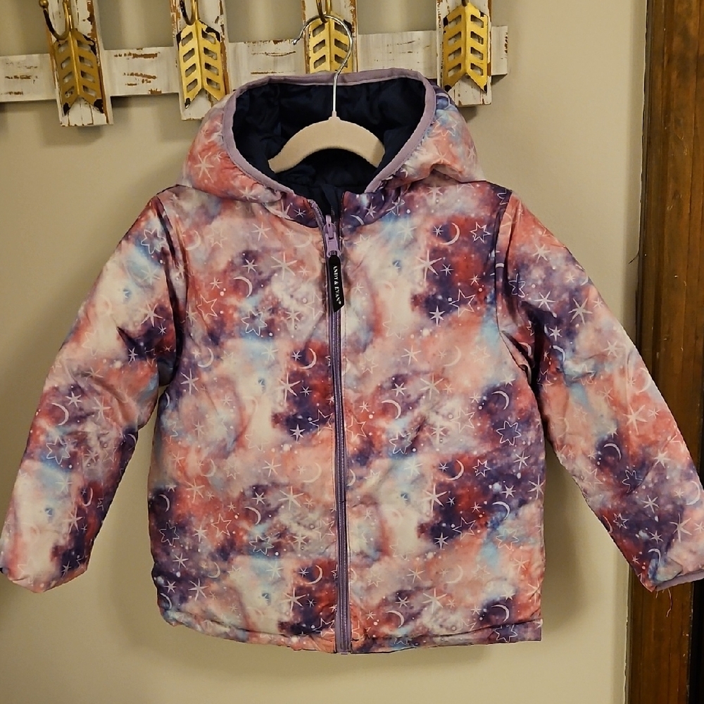 Colorful Galaxy Print Kids Jacket